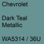 Preview: Chevrolet, Dark Teal Metallic, WA5314 / 36U.